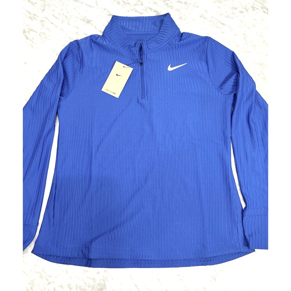 Nike Dri-Fit Advantage Golf top Mock blue FV0283 480 Women’s Medium NEW